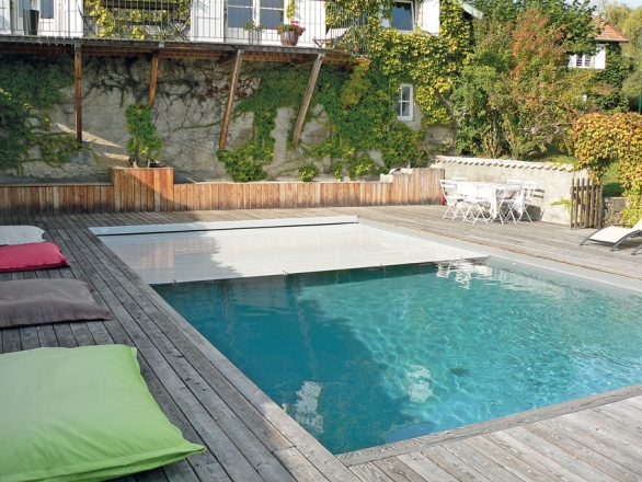 couverture immergée piscine