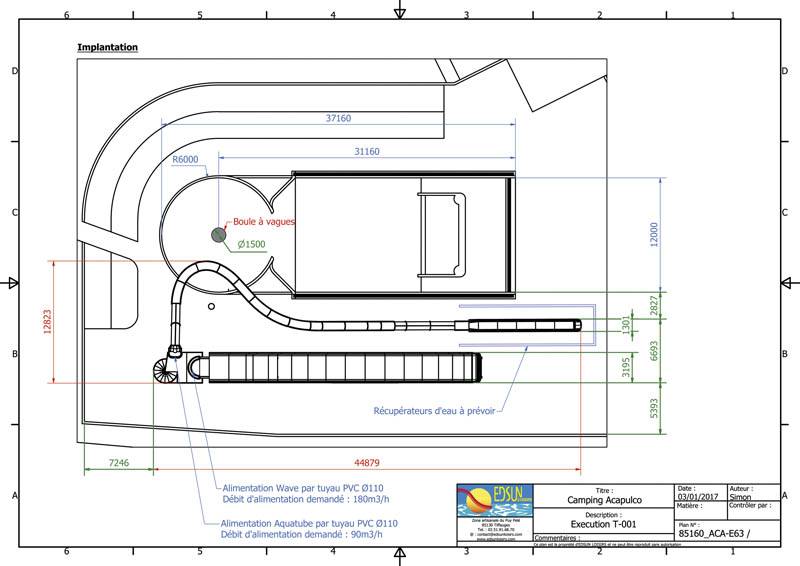 Etude piscine camping Acapulco
