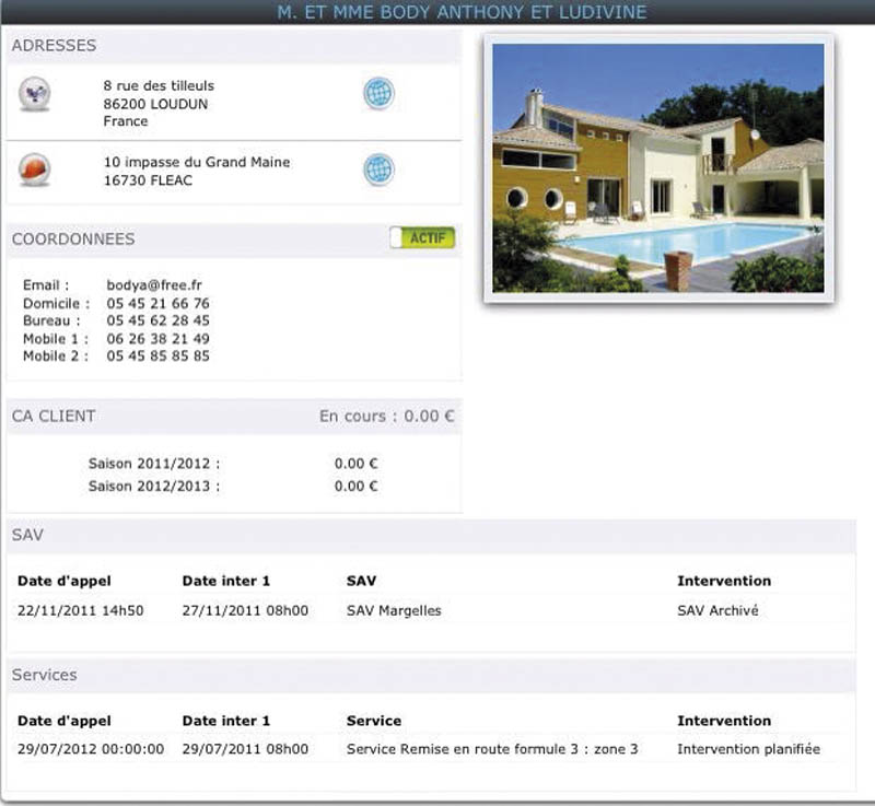 extrabat piscine fiche client