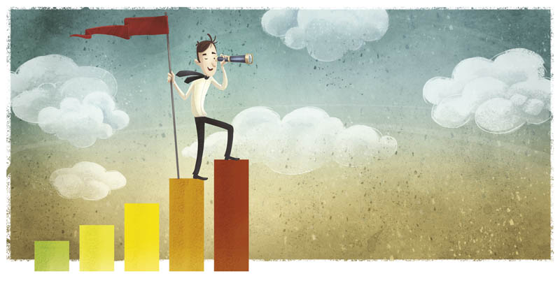 Hombre con visión de negocio