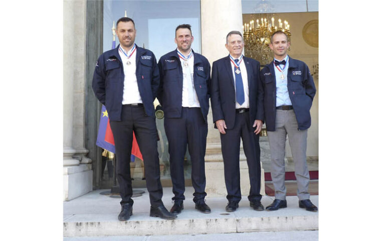 Les MOF métiers de la piscine, reçus à la Sorbonne et à l’Élysée