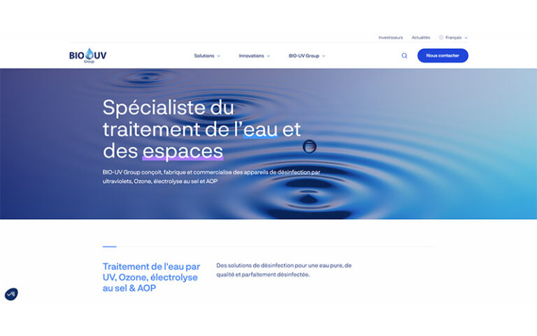 BIO-UV dévoile sa nouvelle interface web