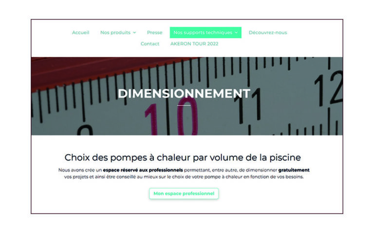 Akeron lance un outil de dimensionnement pour ses pompes à chaleur