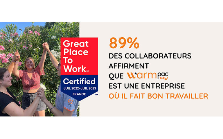 Warmpac obtient la certification « Great Place To Work »